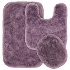 Garland rugs essence washable bathroom rug. Garland Rug Finest Luxury Purple 3 Piece Washable Bathroom Rug Set Ba130w3p02i9 The Home Depot