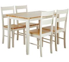 Buy Argos Home Chicago Solid Wood Table 4 Two Tone Chairs Dining Table And Chair Sets Solid Wood Table Wooden Table And Chairs Round Wood Dining Table