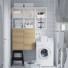 Enhet Seinasailytyskokonaisuus Valkoinen Tammikuvio Ikea Ikea Wandschrank Ikea Drehregal