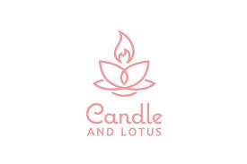 Candle Lotus Traditional Spa Logo Candle Logo Lotus Logo Candle Logo Design