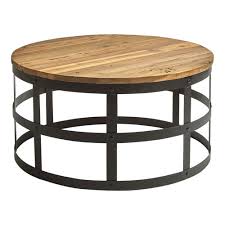 Rubina recycled elm & iron trunk/coffee table industrial style. La Verde Billie Round Industrial Style Coffee Table Reviews Temple Webster