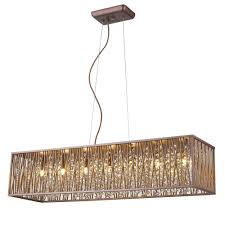 Home Decorators Collection Saynsberry 7 Light Espresso Chrome Island Chandelier Ds17914 The Home Depot Buy Chandelier Pendant Ceiling Lamp Pendant Lighting