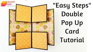 Use this free template and make a fun diy pop up card. Double Pop Up Card Easy Steps Tutorial By Srushti Patil Youtube In 2021 Card Tutorial Card Making Techniques Card Making Tutorials