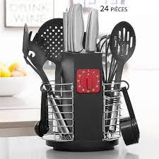 Le casse noix est un ustensile de cuisine et décoratif en bois servant à casser les noix avec un maillet. Grossiste Porte Ustensiles De Cuisine Rotatif Avec Minuteur 24 Pieces