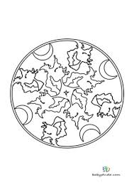 Mandala Hexenmotiv Walpurgisnacht Halloween Babyduda Malbuch