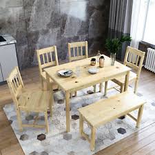 These days there aren't so many people and families that like to all sit down and have dinner together each day given. Dining Table Chairs And Bench Set Modern Simple Kitchen Home Furniture Ebay