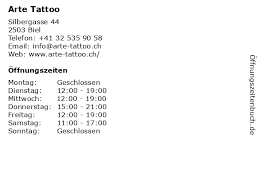 Последние твиты от ben arte tattoo (@benartetattoo). á… Offnungszeiten Arte Tattoo Silbergasse 44 In Biel