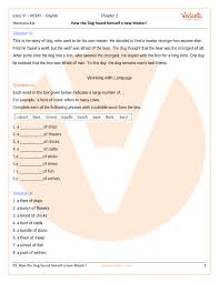 21 posts related to worksheet of english grammar for class 2. Ncert Solutions For Class 6 English Honeysuckle Chapter 2 How The Dog Found Himself A New Master