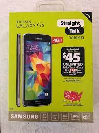 You can purchase an unlocked samsung galaxy s5 from ebay for $299, which is a 50 percent savings on the device. No Contract 30 Day Plan 45 Dollar Unlimited Talk Text Data 5gb Data And 4g Lte Speed Instructions Are On Inside Of Flap In Galaxy S5 Samsung Galaxy S5 4g Lte