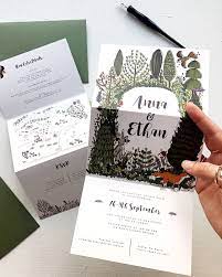 This Folded Wedding Invitation Design Is Perfect For All Details To Fit On One Card Folded Wedding Invitation Wedding Invitation Cards Wedding Invitations