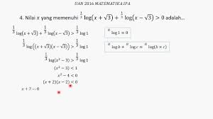 Kita akan membahas pertidaksamaan linear atau kebalikan dari persamaan linear. Contoh Soal Pertidaksamaan Logaritma Dan Pembahasannya Kelas 10 Berbagi Contoh Soal
