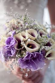 Purple and silver wedding bouquets. Purple Silver Tuscan Inspired Backyard Wedding Amanda Anthony Purple Wedding Flowers Wedding Flowers Wedding Bouquets