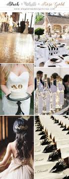 Black And Rose Gold Wedding Theme Glamorous Rose Gold Wedding Color Palette Ideas Rose Gold White Wedding Gold Wedding Colors White Wedding Decorations