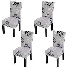 Black And White Dining Chair Covers Yisun Stretch Dining Chair Covers Removable Washable Short Dining Chair Protect Cover For Hotel Din Slipcovers For Chairs Dining Chairs Dining Chair Slipcovers
