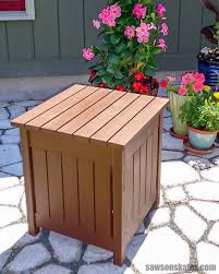 Check spelling or type a new query. Diy Outdoor Side Table Impress Guests With Hidden Cooler Saws On Skates