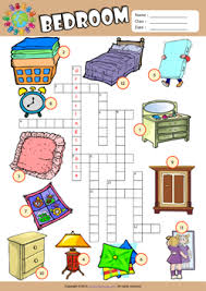 Bedroom Crossword Puzzle Esl Vocabulary Worksheet Kids Worksheets Printables Worksheets For Kids English For Beginners