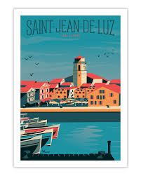 Wir sorgen für den besten service! Vintage Poster Saint Jean De Luz Le Port Marcel Travel Poster Size 30 X 40 Cm
