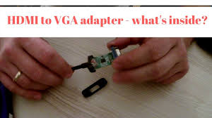 The converter recommended in the previous answer will not get you high def picture. Hdmi To Vga Adapter What S Inside Youtube