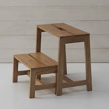 Wooden 2 Step Stool Step Stool Folding Step Stool Wooden Step Stool