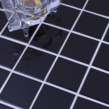 Mirror tile | why tile. Wholesale Glazed Porcelain Brick Tile Mosaic Black Square Surface Art Tiles Floor Bathroom Mirror Wall Sticker