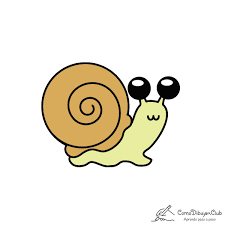 Descargue el vector de stock caracol divertido de dibujos animados. Como Dibujar Un Caracol Kawaii Comodibujar Club