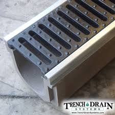 Stainless Edging Black Iron Grates Give This Polycast Drain An Industrial Aesthetic Trench Drain Systems Tap Room Brewery