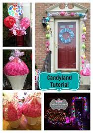 How To Create Candy Garland For Parties Giant Candyland Accents Candyland Decorations Candy Christmas Decorations Christmas Decorations