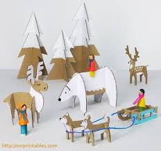 Faire Des Personnages De Noel En Carton Modeles Et Gabarits