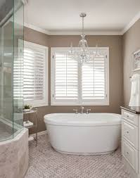 Cedar bath tray, bath caddy, bath tray with ipad holder, wooden bathtray, bathtub tray, bath tub tray, talk about bathing in luxury with this gorgeous french bathroom features a crystal droplets chandelier hanging over a roll top tub placed under windows dressed in white curtains flanked by his. Greenwood Village Bathroom Remodel Project Soaking Tub