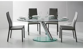 Tres Belle Table Ronde Avec Un Plateau Et Une Rallonge En Verre Et Une Mecanique En Acier P Table Salle A Manger Table A Manger Retro Decoration Salle A Manger