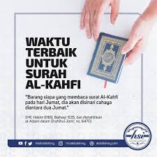 Surah al kahfi terdiri dari 110 ayat dan merupakan surah yang ke 18 didalam al qur'an. Waktu Terbaik Untuk Surat Al Kahfi