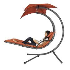 Abba patio outdoor swing hammock with mosquito net, canopy swing bed for patio, porch, backyard, 8'l x 5'w x 7'h, chocolate. Hanging Chaise Lounger Chair Arc Stand Porch Swing Hammock Chair Canopy Khaki Yard Garden Outdoor Living Hammocks