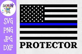 The illustration is available for download in high resolution quality up to 5055x3000 and in eps file format. American Flag Protector Thin Blue Line Police Officer Svg 284393 Cut Files Design Bundles