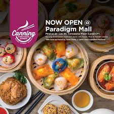 Variety of cloths brands, foods and drinks can be definitely found here. Canning Heritage Canning Heritage Is Now Open Paradigm Mall Petaling Jaya Come On By And Experience Our Delectable And Mouth Watering Halal Dim Sum Hong Kong Roast Rice Noodle Dishes