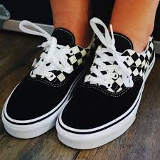 Black And Rainbow Vans The Vans Era That You Know And Love With A Few More Aesthetic Details The Vans Era Primary Checkerboard S In Black And White Featu Vans Pink Vans Rainbow Vans