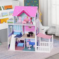 Scopri subito migliaia di annunci di privati e aziende e trova quello che cerchi su subito.it Casa Delle Bambole In Legno Per Bambini 3 Anni Con 12 Accessori Rosa Maury S Online Official Store