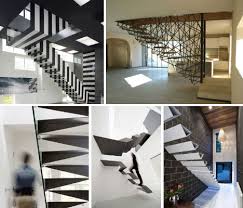 Some people seem to think that a gallery of pictures above the stairs is a good way to go. Suspended Staircases 18 Hanging Stair Tread Sets Urbanist