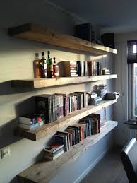 Creative Homemade Bookshelves With The Unique Decoration Fantastic Homemade Bookshelves Wooden Board Attached To The Wall Bookshelves Floating Shelves Shelves