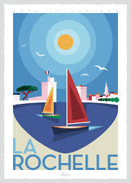 Illustration Dans La Collection Tourisme Par Mateo Vullo Creations D Affiches Et Cartes Postales Originale En 2020 Affiches De Voyage Retro La Rochelle Illustrations