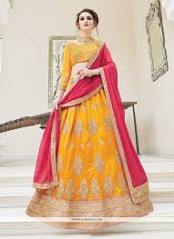 A Line Lehenga Choli For Mehndi Party Wear Lehenga Lehenga Choli Online Lehenga Choli