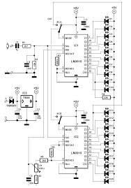 The performance of your circuit will depend greatly on how it's laid out on the pcb, so i'll give you lots of identify what each part of your circuit does, and divide the circuit into sections according to the location of components like power connections, potentiometers, leds, and audio jacks in your. 60 Db Led Vu Meter Schematic Circuit Diagram