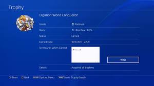 Here are our trophies for evolve on playstation 4. Digimon World Next Order Platinum 30 That Was A Long Grind Trophies