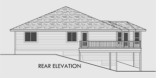 View house plans, sloping lot house plans, multi level house plans, luxury master suite plans, house plans with daylight basement, 10048. Side Sloping Lot House Plans Walkout Basement House Plans 10018