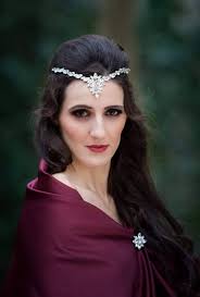 A Beautiful Vintage Style Diamante Forehead/back Bridal Headpiece Wedding