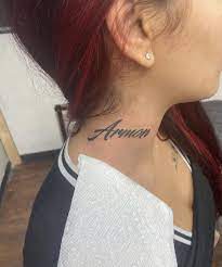 Neck Name Tattoo Neck Tattoos Women Name Tattoos On Neck Boyfriend Name Tattoos