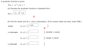 Solved A Quadratic Function Is Given F X X2 8x 15 Chegg Com