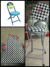Old Folding Chair Apron From Dollar General Cute Roll Tide Stool Diy Home Decor Home Diy Home Decor