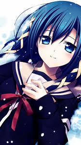 Looking for the best wallpapers? Best Gallery Of Anime Images On Gallery Phone Anime Girl Dark Blue Hair With Blue Eyes 640x1139 Wallpaper Teahub Io