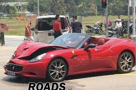 According to iol news, authorities say the driver lost control of the italian exotic. Ferrari In Three Car Accident In Bayfront Avenue Latest Singapore News The New Paper