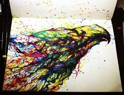 Artist Creates Amazing Splatter Paint Portraits Designtaxi Com Splatter Art Paint Splatter Art Mechanical Art